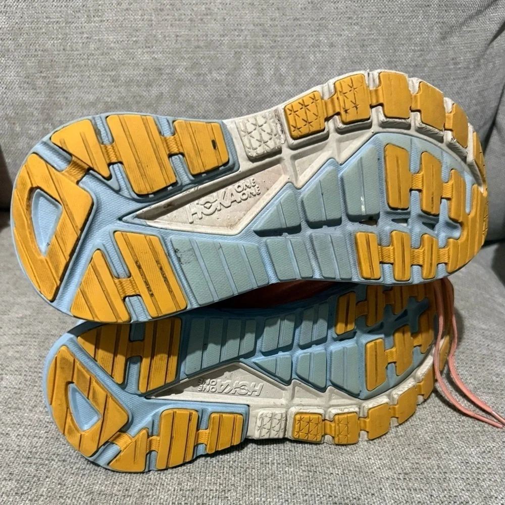 Hoka Women's Orange and Blue Athletic Shoes